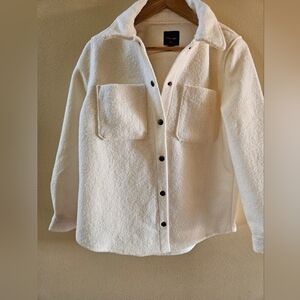 Women's White Button-Up Jacket